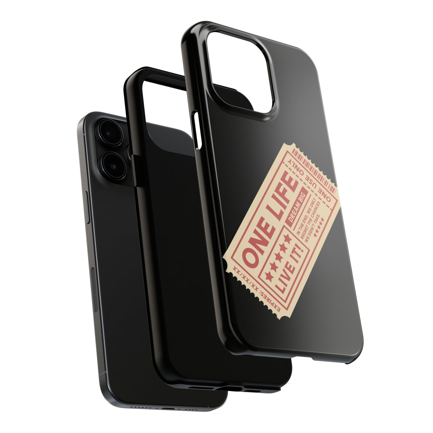 Ticket to Life: iPhone Tough Case Design - Wireless Charging - Superior Protection - Original Designs by TheGlassyLass.com