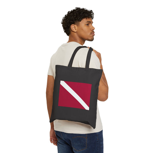 SCUBA Diver Logo Tote Bag - Heavyweight 100% Cotton Canvas by TheGlassyLass.com