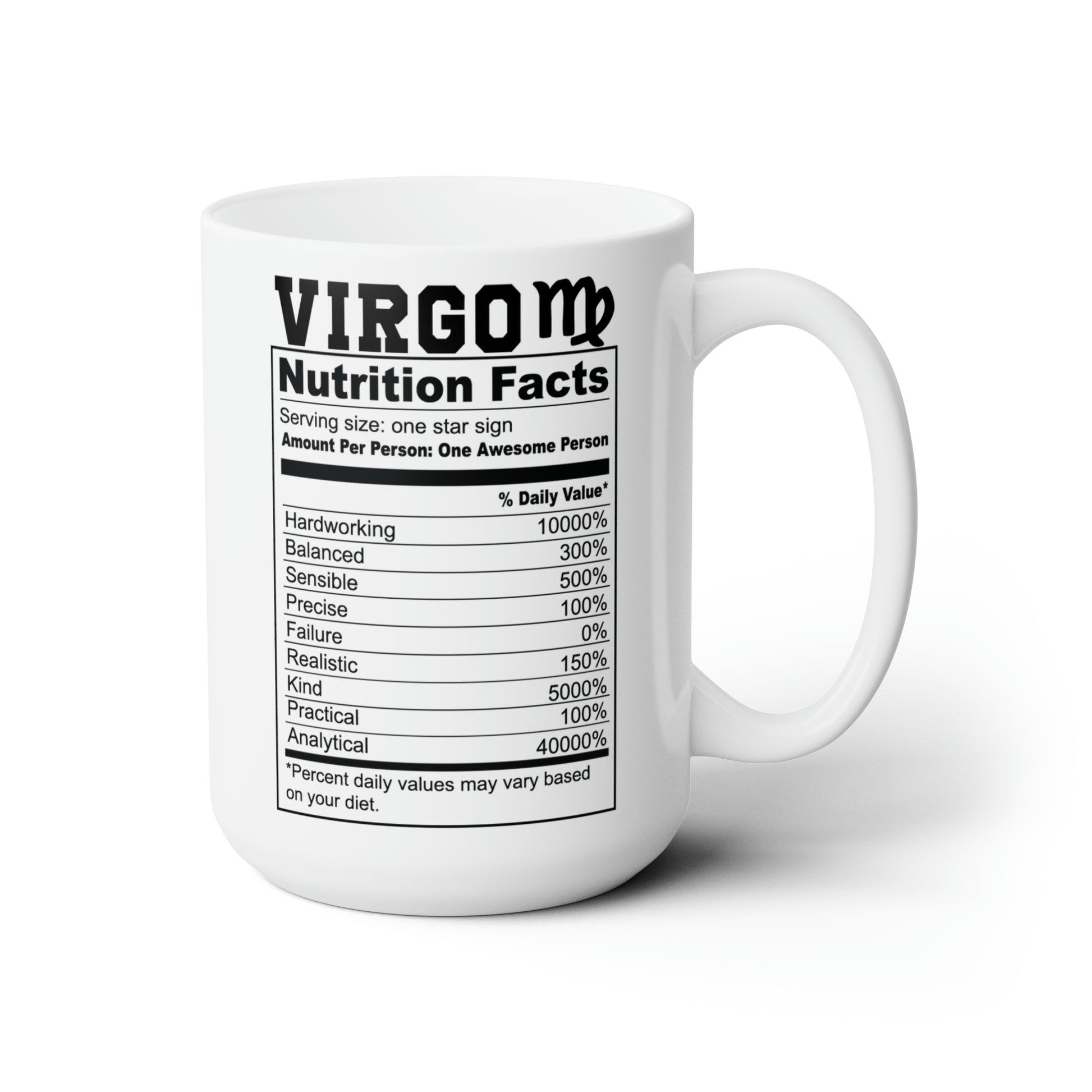 Virgo Tarot Card Coffee Mug - Double Sided White Ceramic 15oz - by TheGlassyLass.com