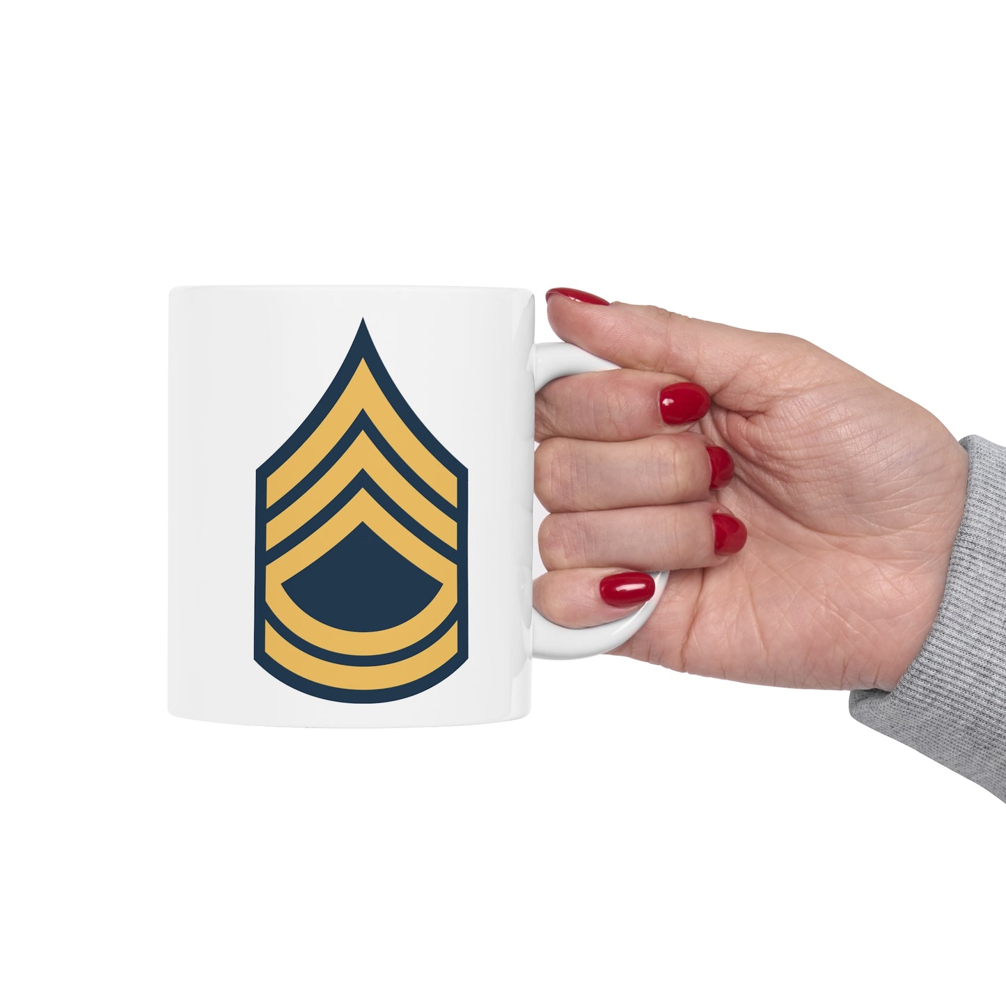 US Army Sergeant 1st Class Coffee Mug - Double Sided Print White Ceramic Mug 11oz by TheGlassyLass.com