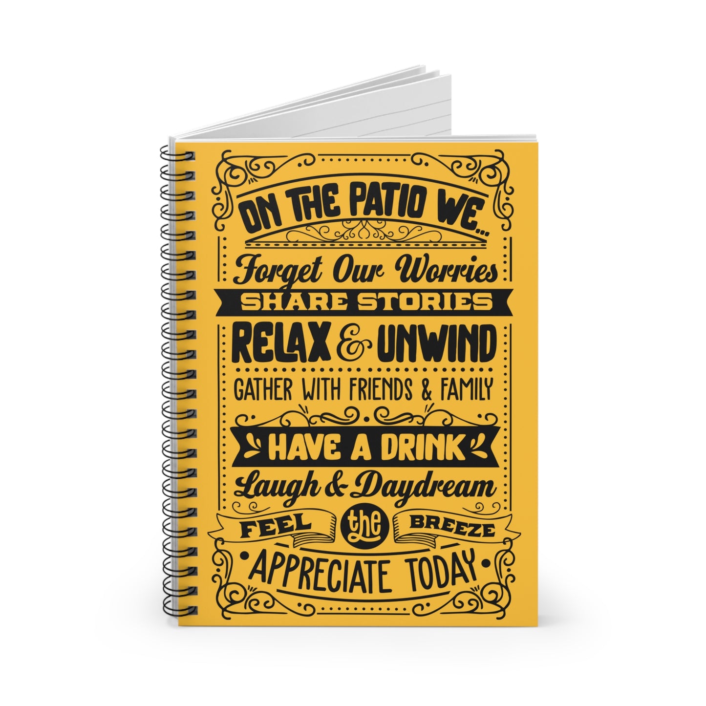 Patio Rules: Spiral Notebook - Log Books - Journals - Diaries - and More Custom Printed by TheGlassyLass.com