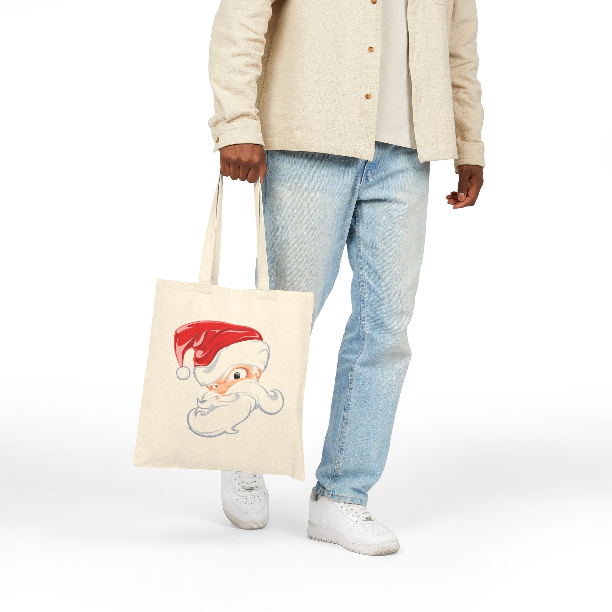 Angry Santa Tote Bag - Heavyweight 100% Cotton Canvas by TheGlassyLass.com