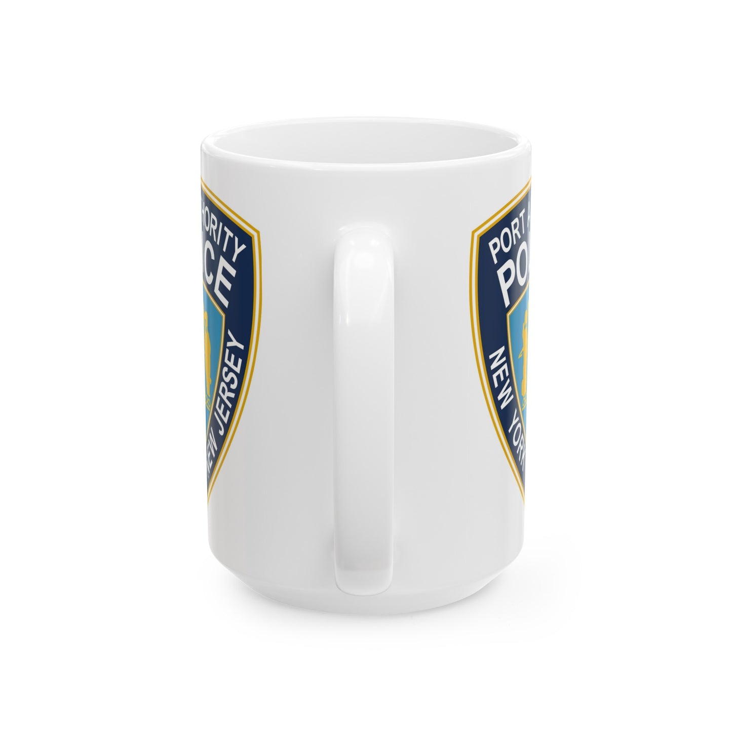 Port Authority Police Coffee Mug - Double Sided White Ceramic 15oz by TheGlassyLass.com
