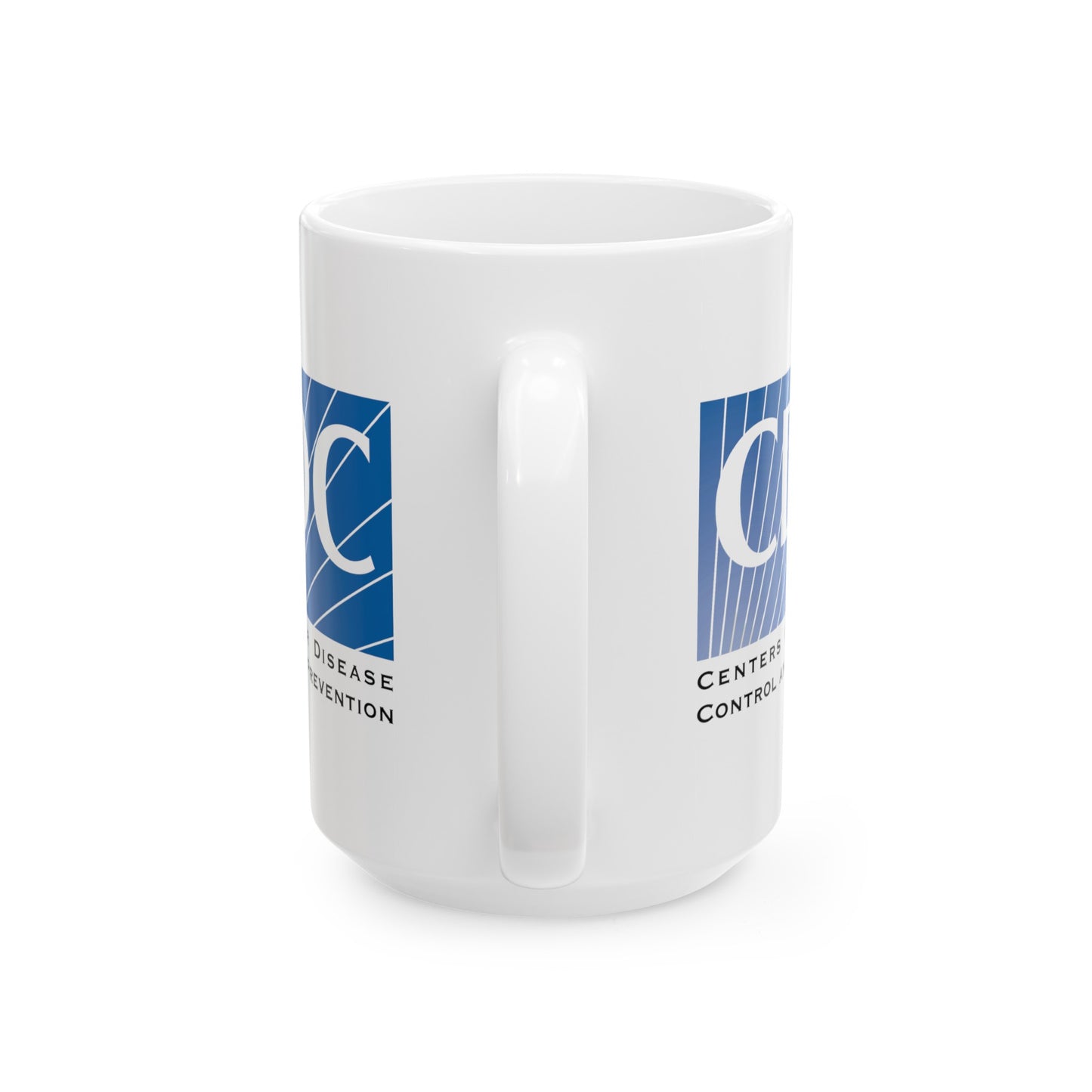 CDC Coffee Mug - Double Sided White Ceramic 15oz by TheGlassyLass.com