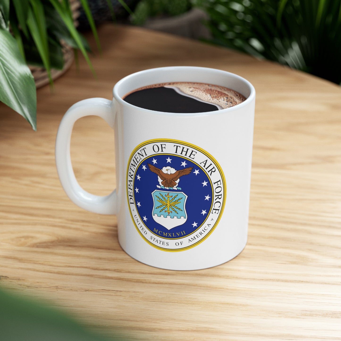 Air Force Department Coffee Mug - Double Sided White Ceramic 11oz by TheGlassyLass.com