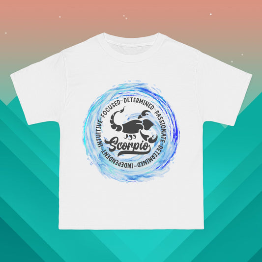 Scorpio T-Shirt: (Hanes Beefy-T 100% Preshrunk Cotton Custom Printed by TheGlassyLass.com