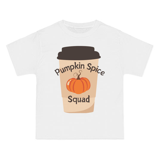 Pumpkin Spice Squad Halloween T-Shirt: (Hanes Beefy-T 100% Preshrunk Cotton Custom Printed by TheGlassyLass.com