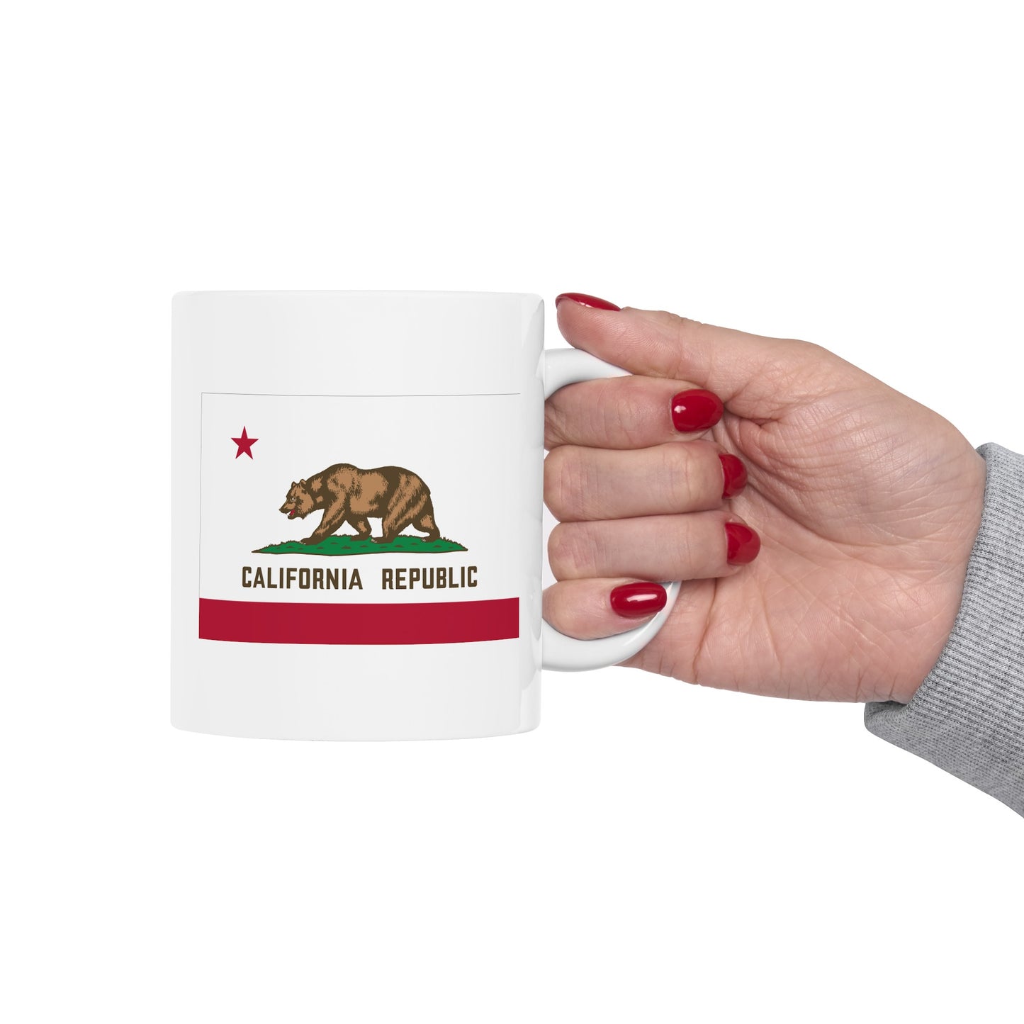 California State Flag - Double Sided White Ceramic Coffee Mug 11oz by TheGlassyLass.com