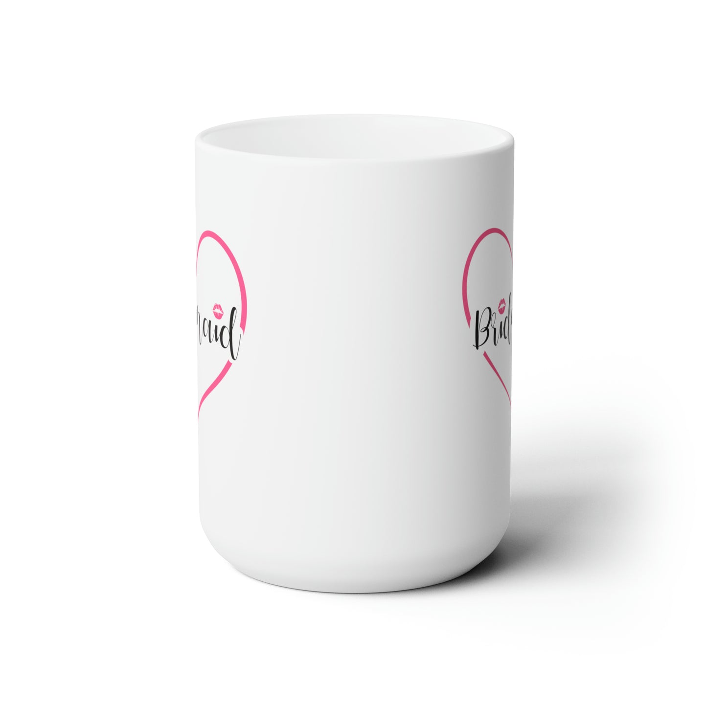 Bridesmaid Coffee Mug - Double Sided White Ceramic 15oz - by TheGlassyLass.com