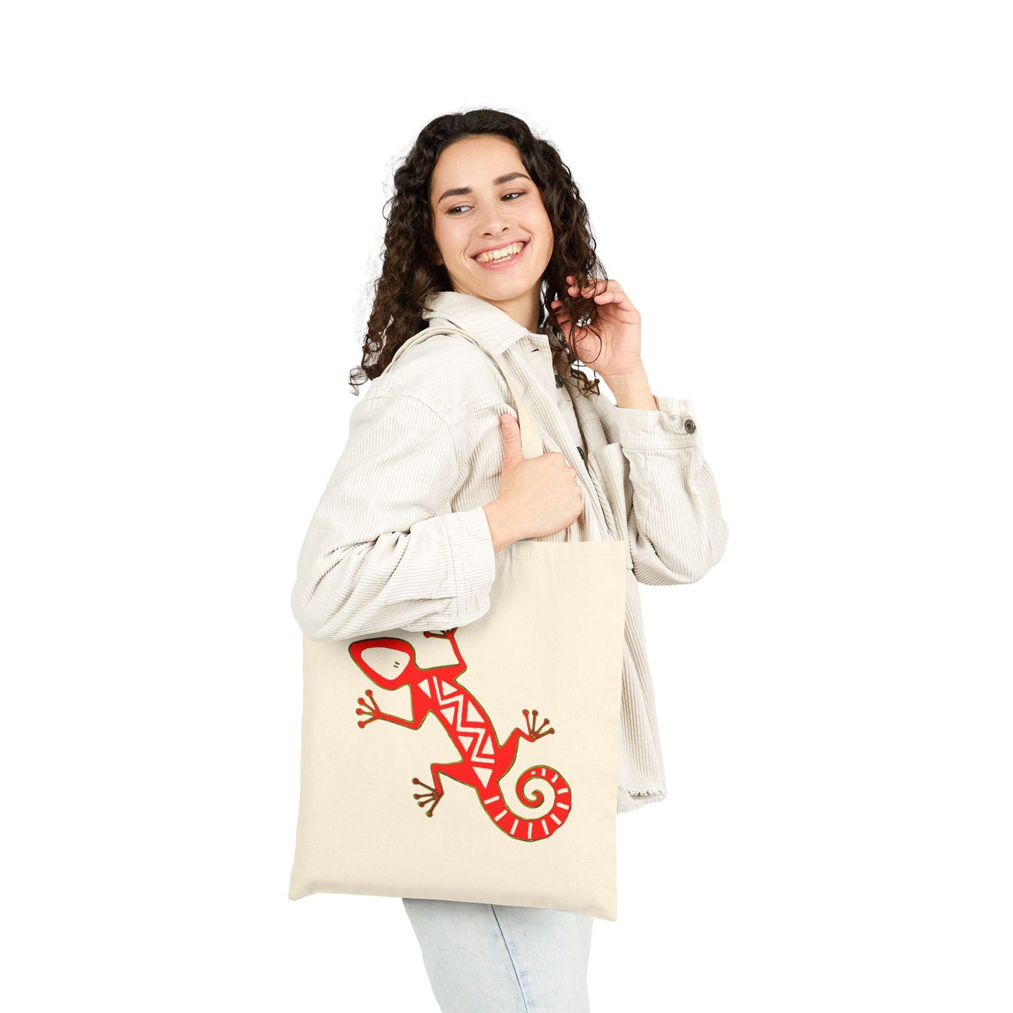 Gecko Logo Tote Bag - Heavyweight 100% Cotton Canvas by TheGlassyLass.com