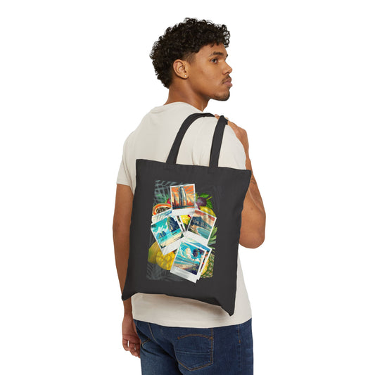 Around the World Tote Bag - Heavyweight 100% Cotton Canvas by TheGlassyLass.com