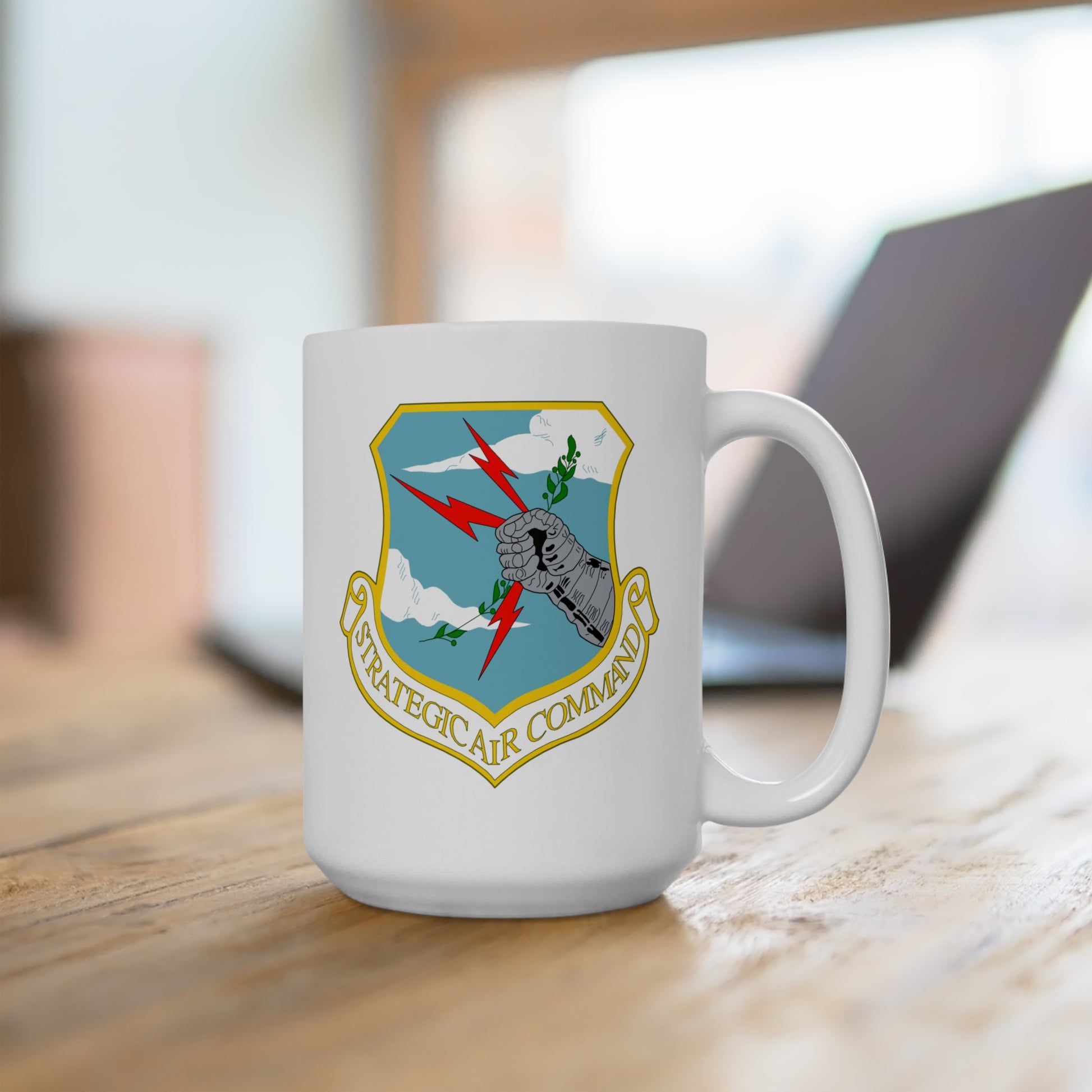 Strategic Air Command Coffee Mug - Double Sided White Ceramic 15oz by TheGlassyLass.com