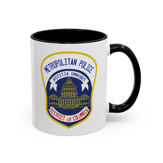 District of Columbia Metropolitan Police Seal Coffee Mug - Double Sided Print, Black Accent White Ceramic, 11oz by TheGlassyLass.com