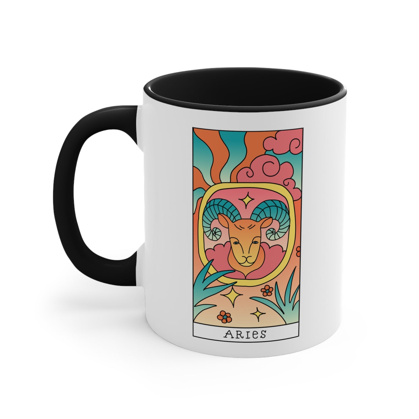 Aries Tarot Card Coffee Mug Custom Printed by TheGlassyLass.com Microwave Oven & Dishwasher Safe
