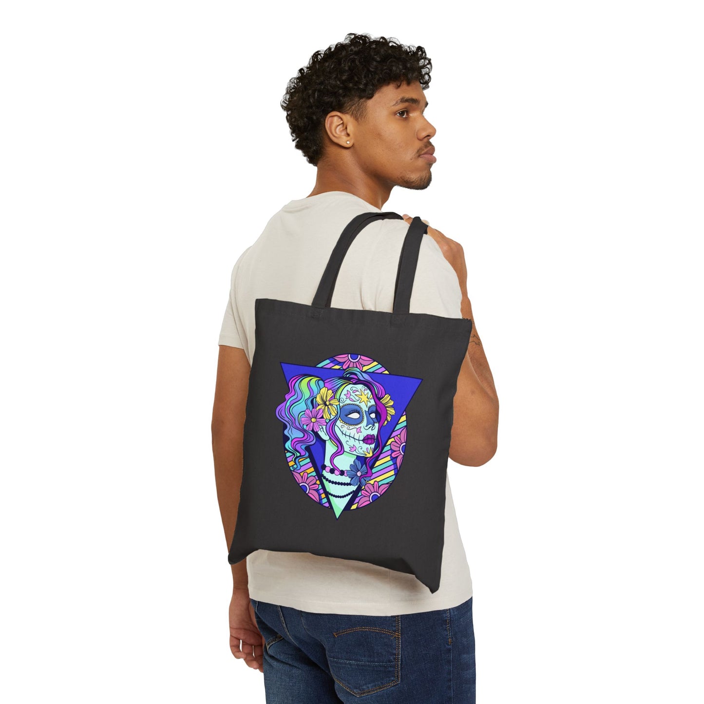 Candy Skull Cowgirls Logo Tote Bag - Heavyweight 100% Cotton Canvas by TheGlassyLass.com