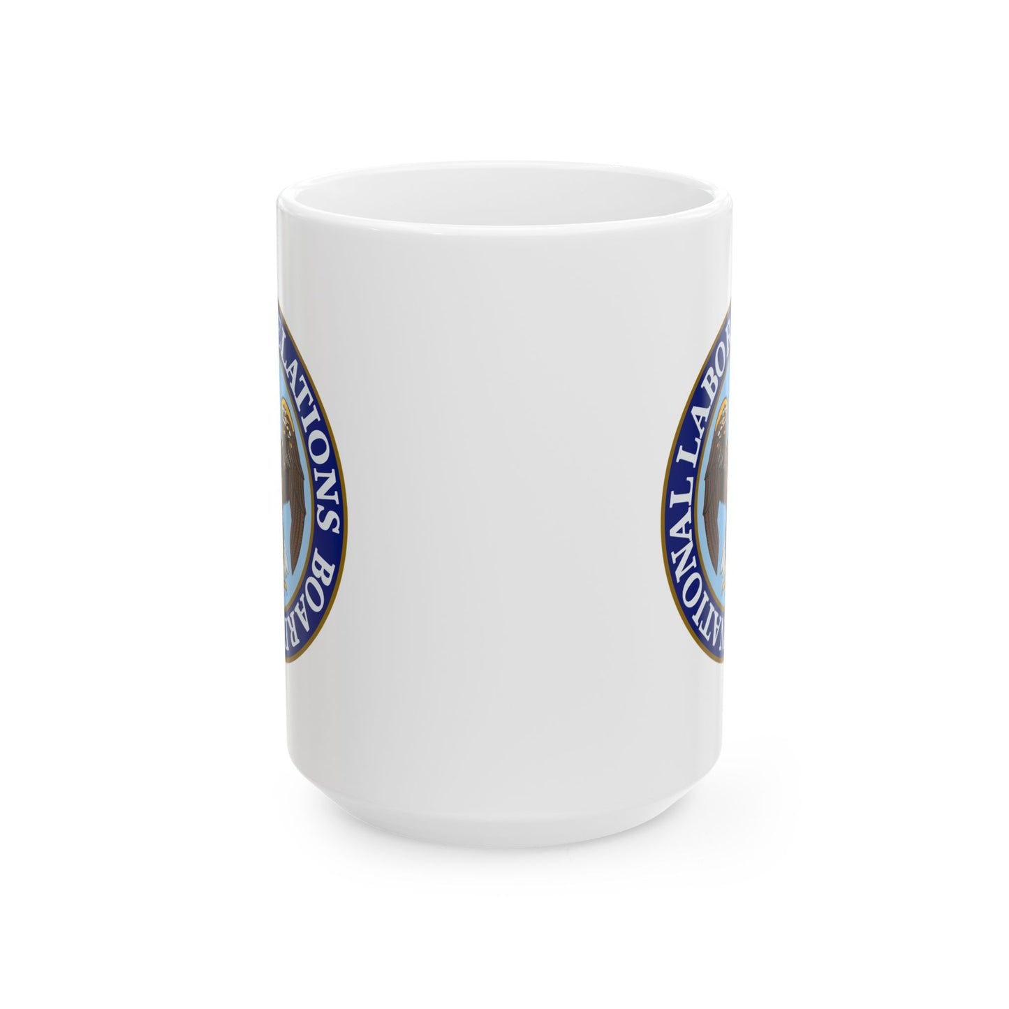 National Labor Relations Board Seal Coffee Mug - Double Sided Print, White Ceramic, 15oz by TheGlassyLass.com