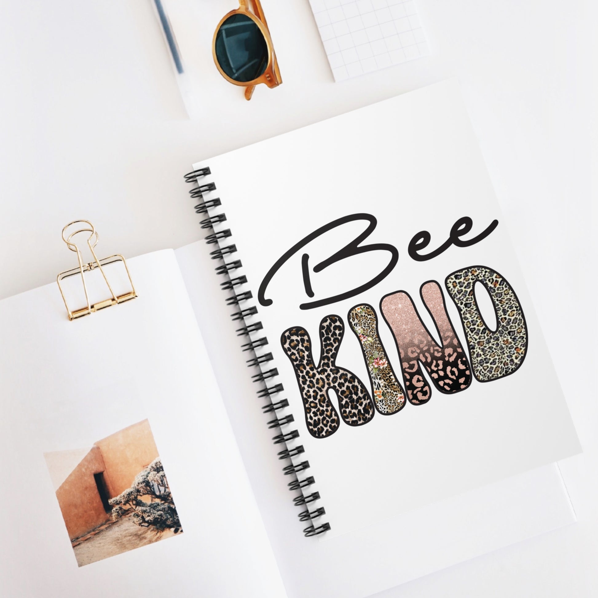 Bee Kind: Spiral Notebook - Log Books - Journals - Diaries - and More Custom Printed by TheGlassyLass