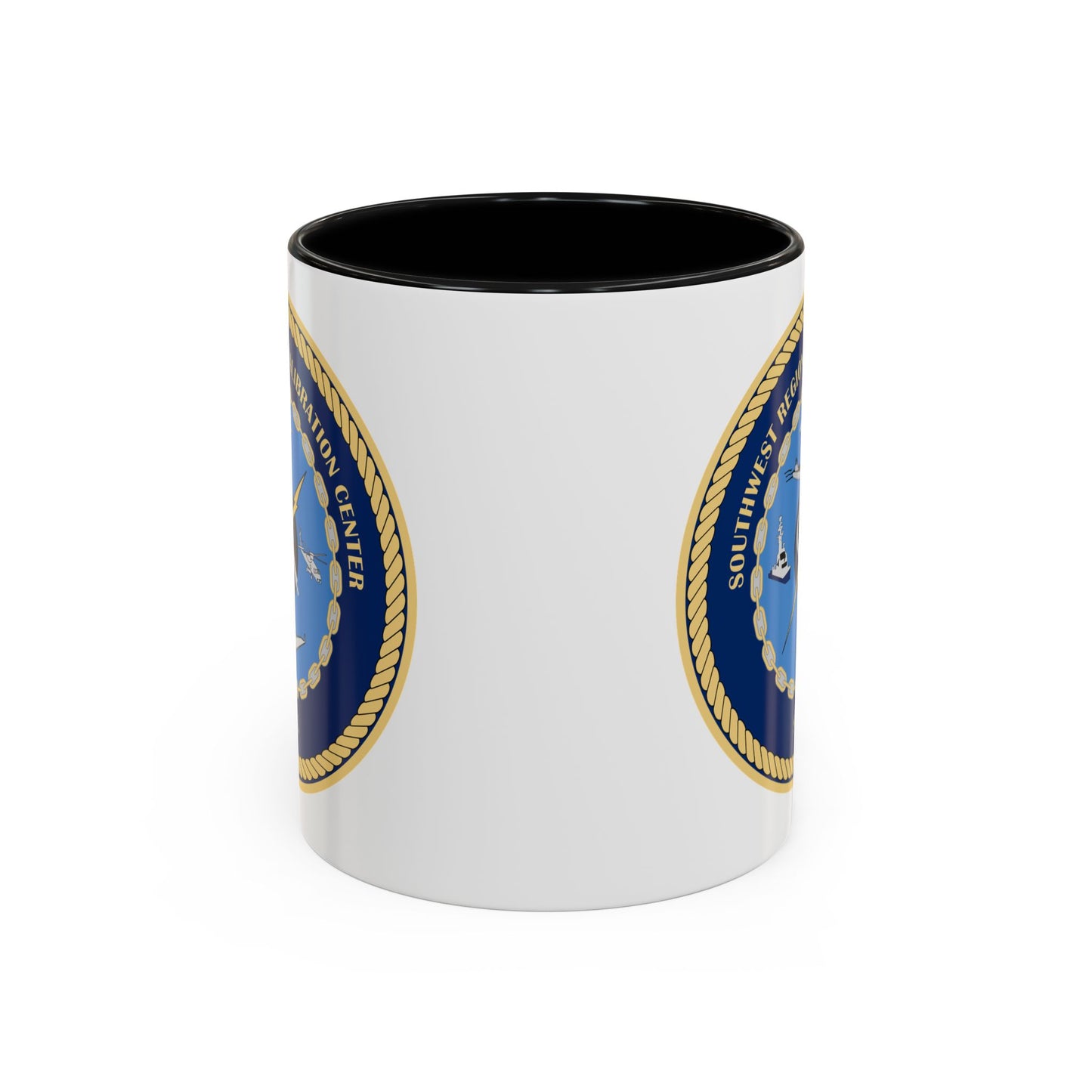 Southwest Regional Calibration Center Coffee Mug - Double Sided Black Accent White Ceramic 11oz by TheGlassyLass.com