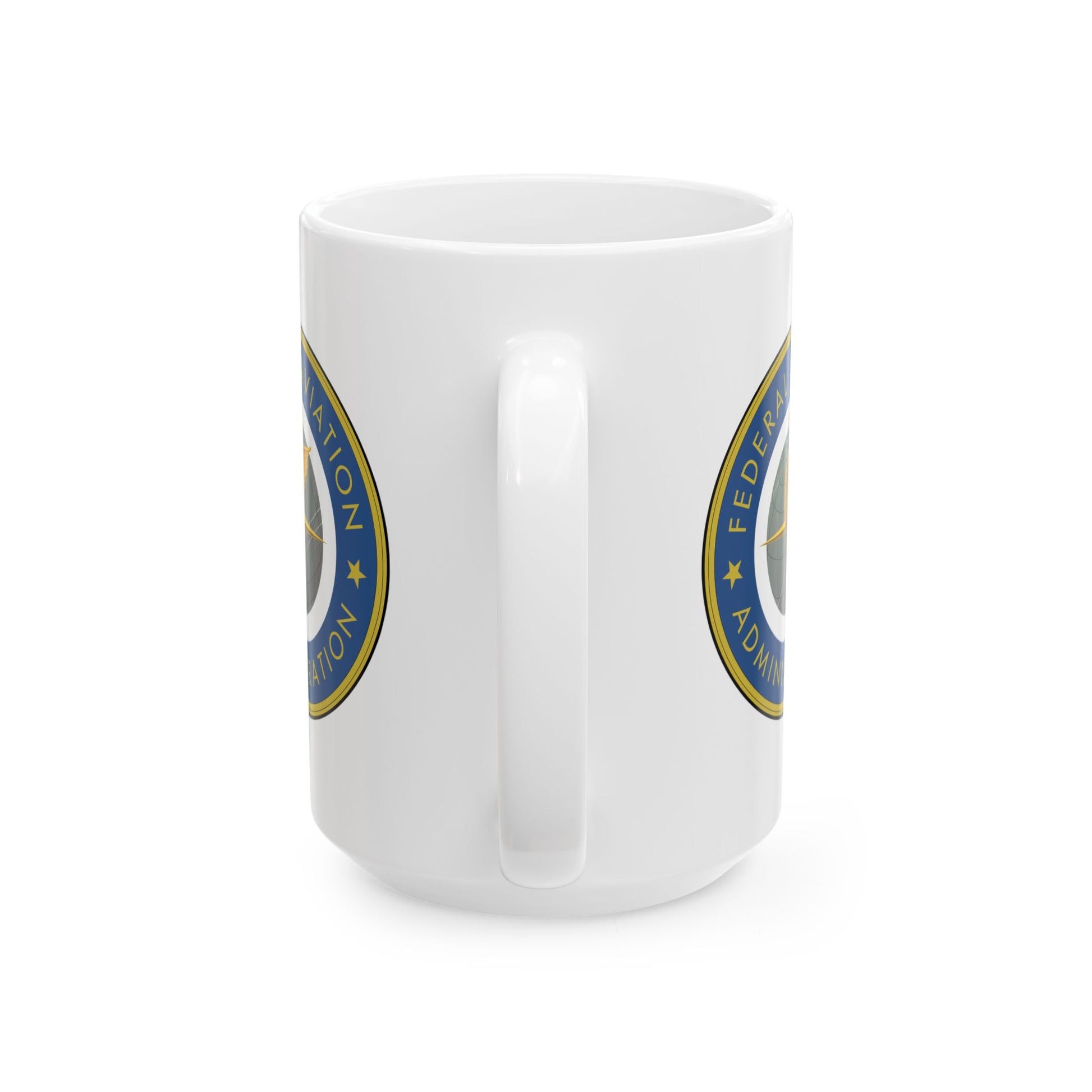Federal Aviation Administration (FAA) Coffee Mug - Double Sided White Ceramic 15oz by TheGlassyLass.com
