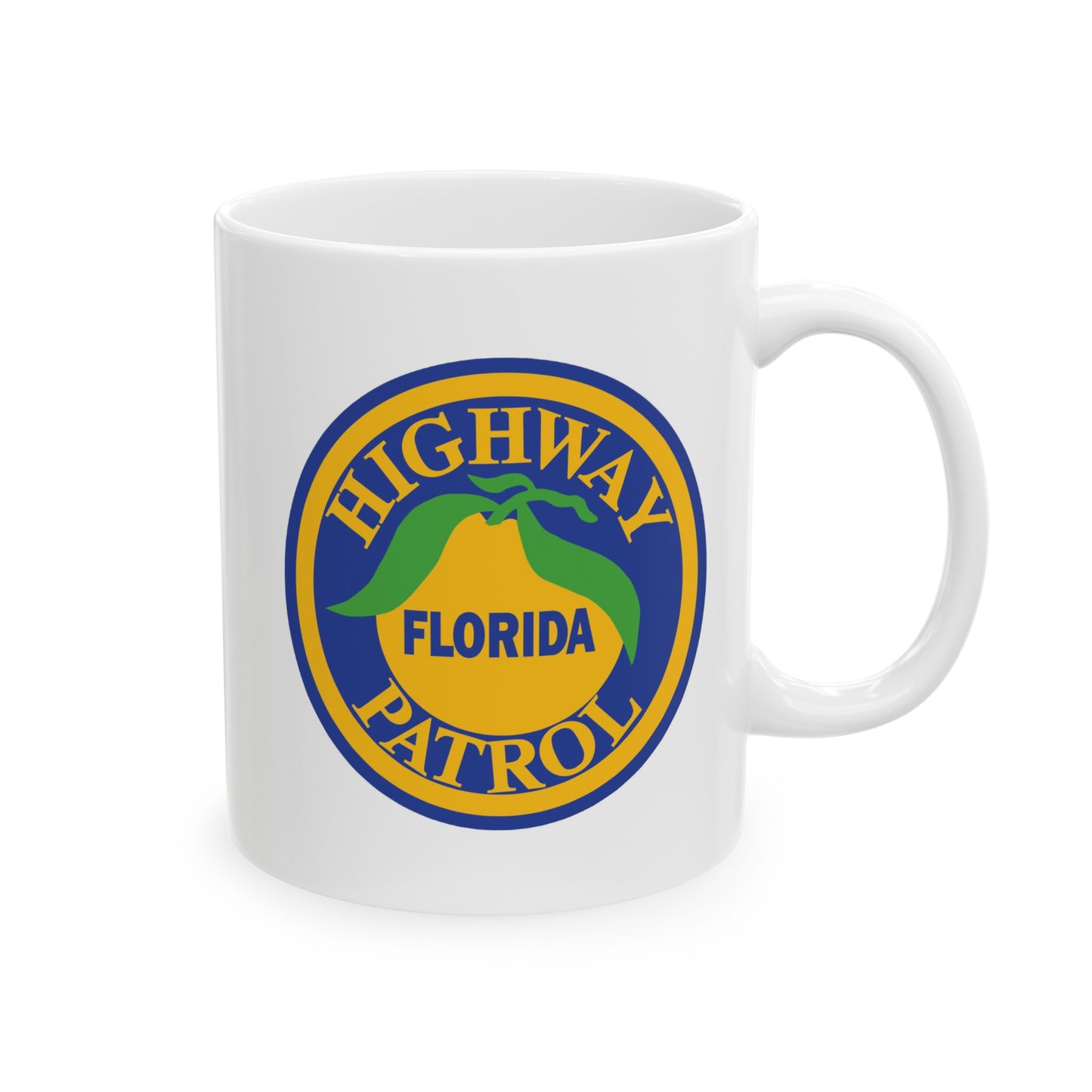 Florida Highway Patrol Coffee Mug - Double Sided White Ceramic 11oz by TheGlassyLass.com