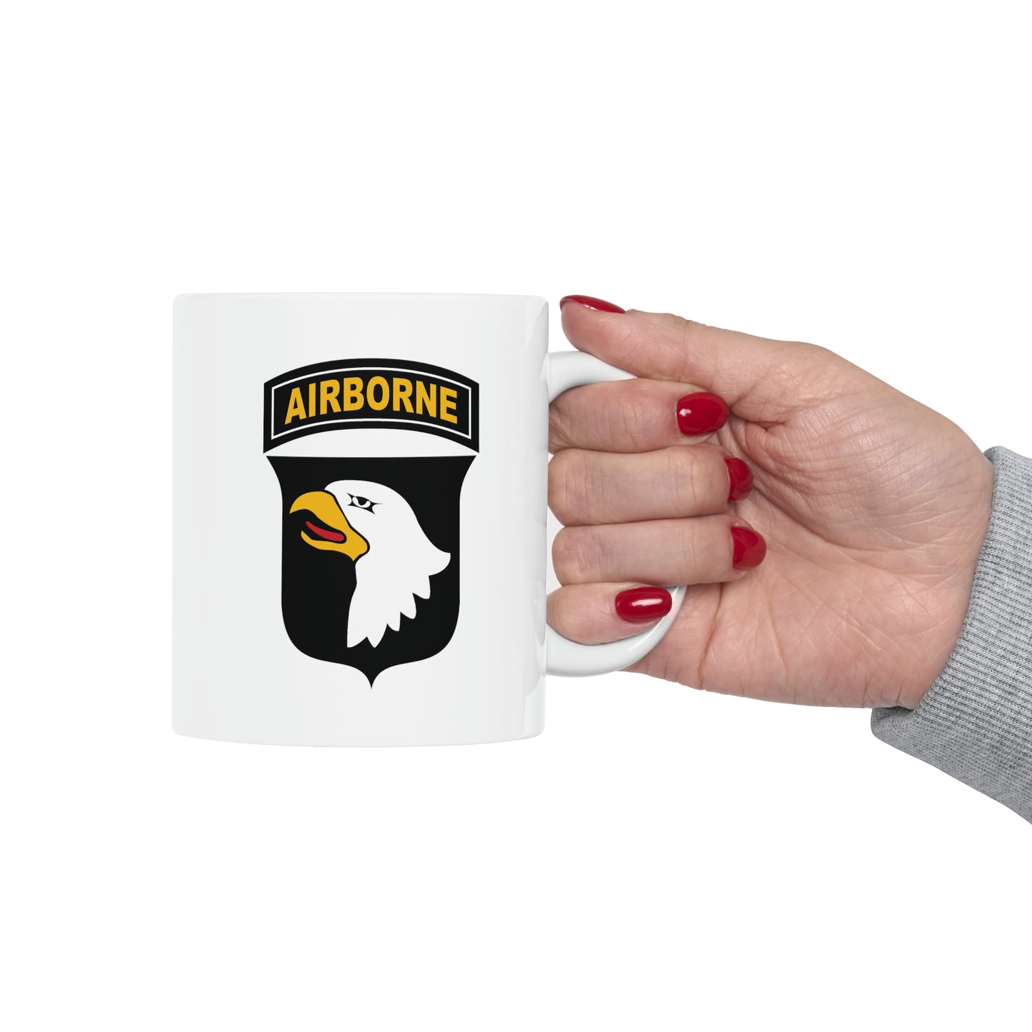 US Army Airborne Coffee Mugs - Double Sided White Ceramic 11oz by TheGlassyLass.com