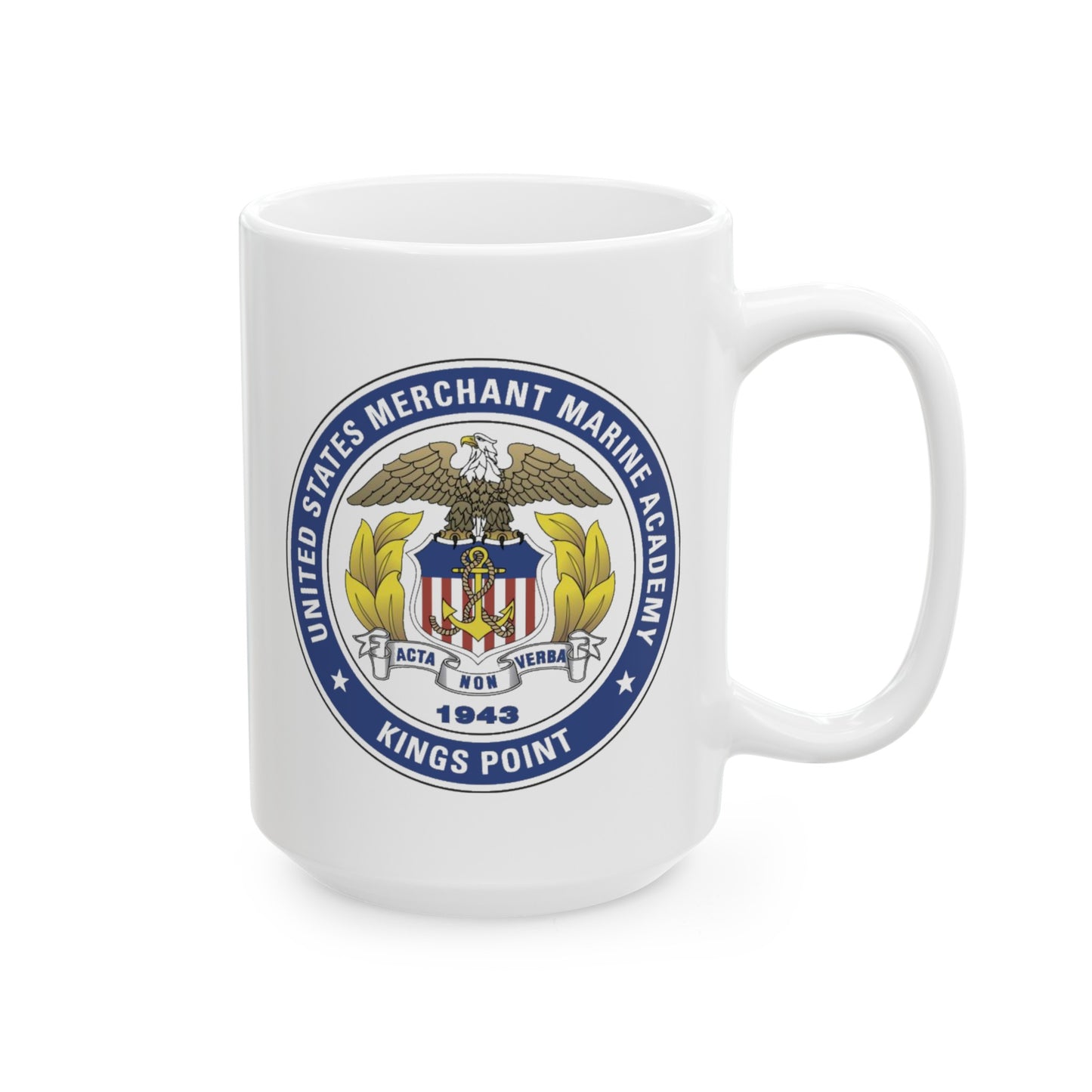 US Merchant Marine Academy Coffee Mug - Double Sided White Ceramic 15oz by TheGlassyLass.com