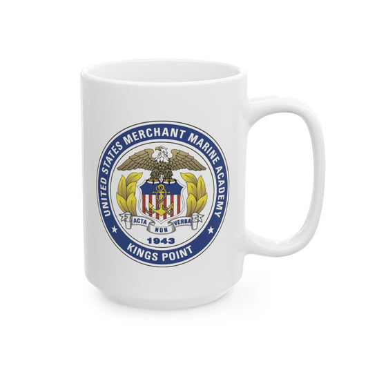 US Merchant Marine Academy Coffee Mug - Double Sided White Ceramic 15oz by TheGlassyLass.com