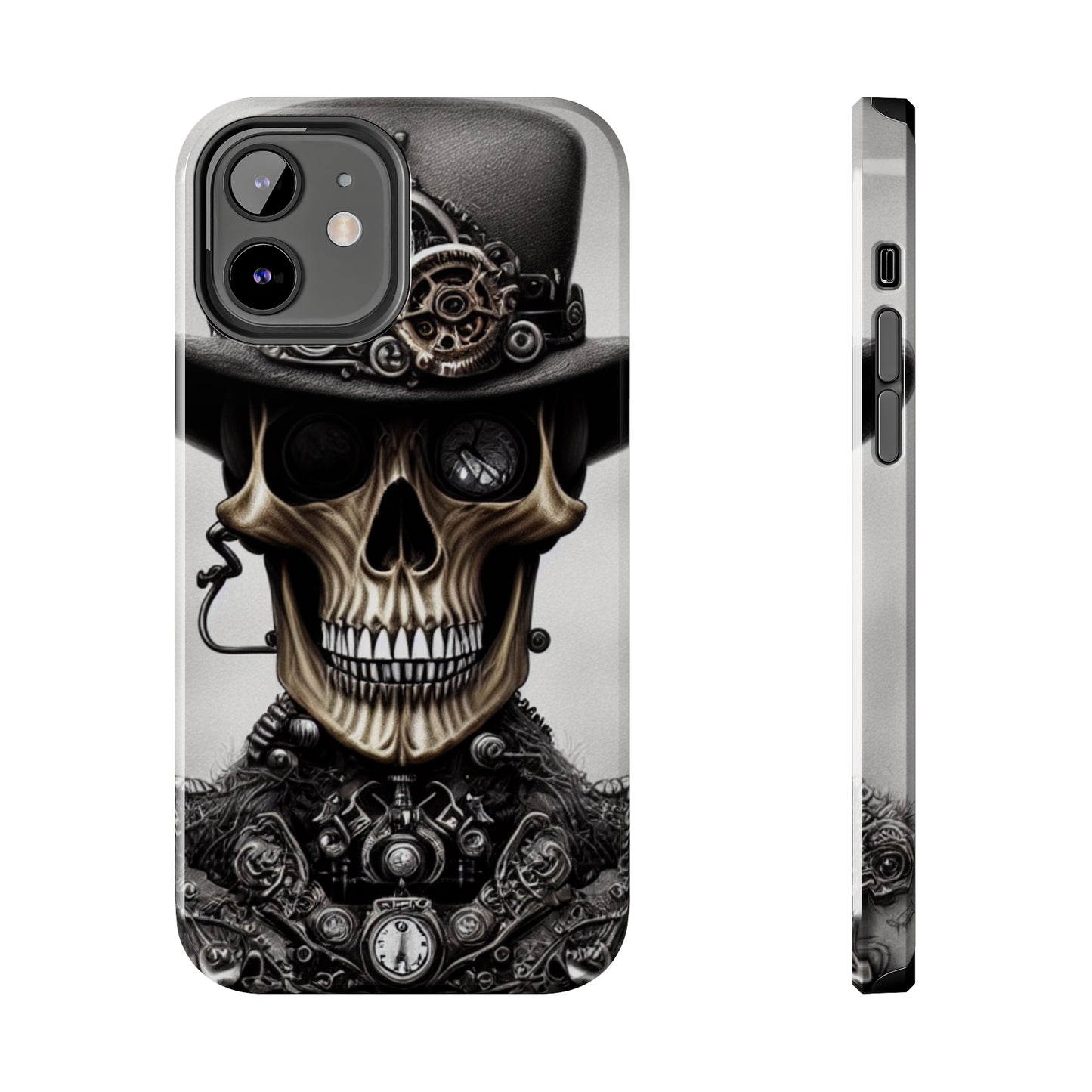 Steampunk Skull: iPhone Tough Case Design - Wireless Charging - Superior Protection - Original Designs by TheGlassyLass.com