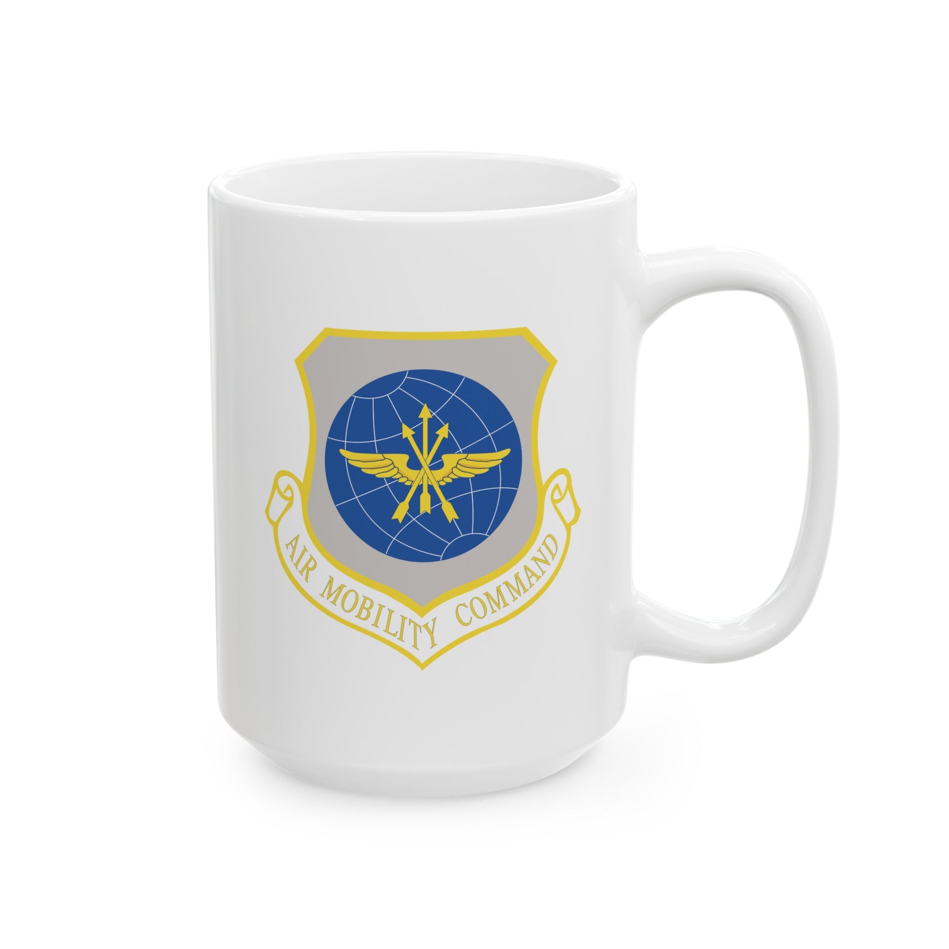 US Air Force Air Mobility Command - Double Sided White Ceramic Coffee Mug 15oz by TheGlassyLass.com