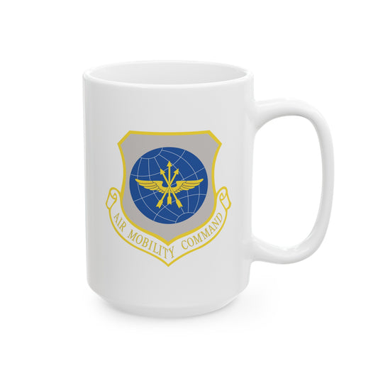 US Air Force Air Mobility Command - Double Sided White Ceramic Coffee Mug 15oz by TheGlassyLass.com