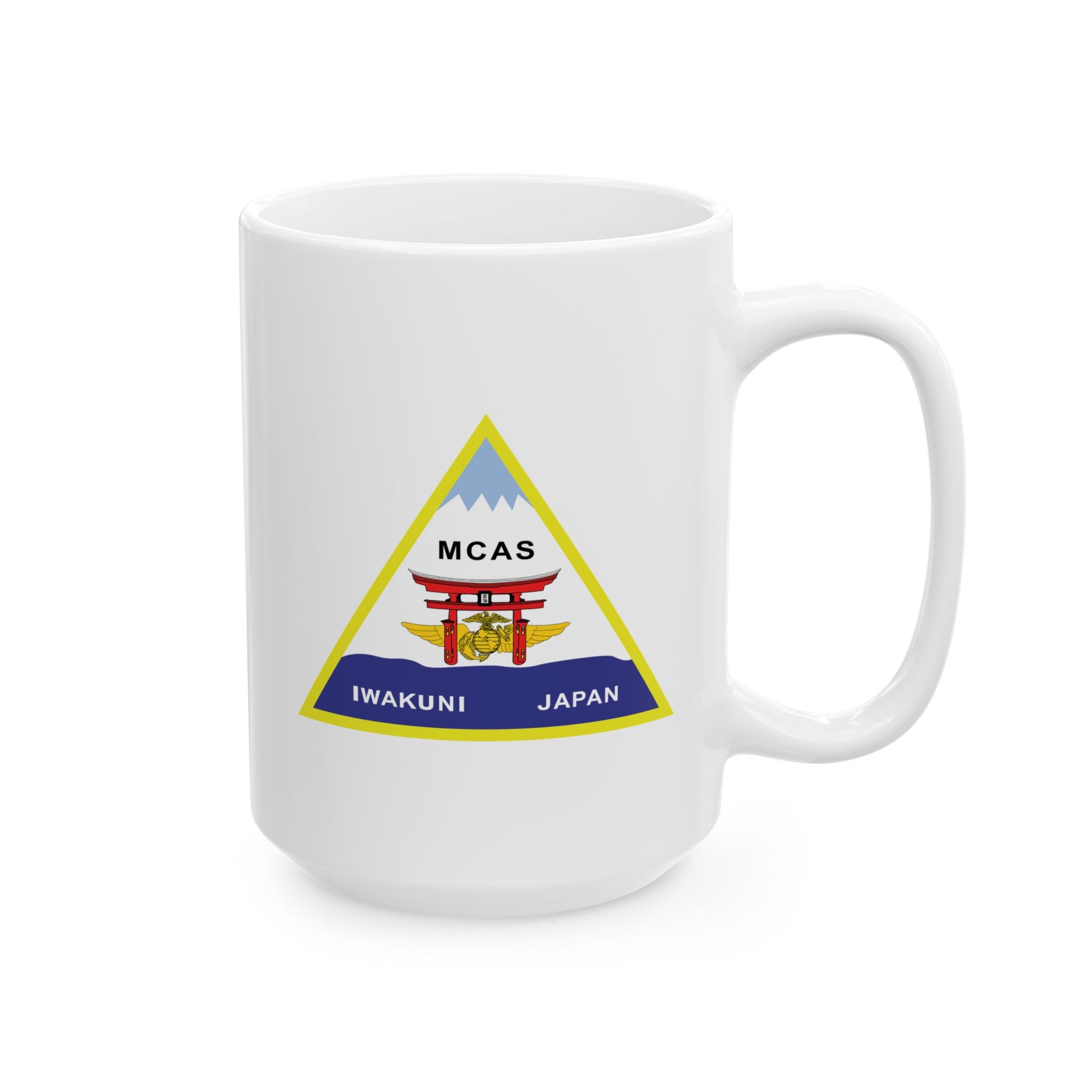 Marine Corps Air Station Iwakuni Japan Coffee Mug - Double Sided White Ceramic 15oz by TheGlassyLass.com