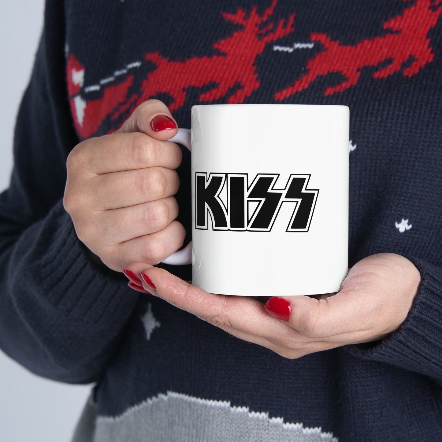 KISS Army Coffee Mug - Double Sided White Ceramic 11oz by TheGlassyLass.com