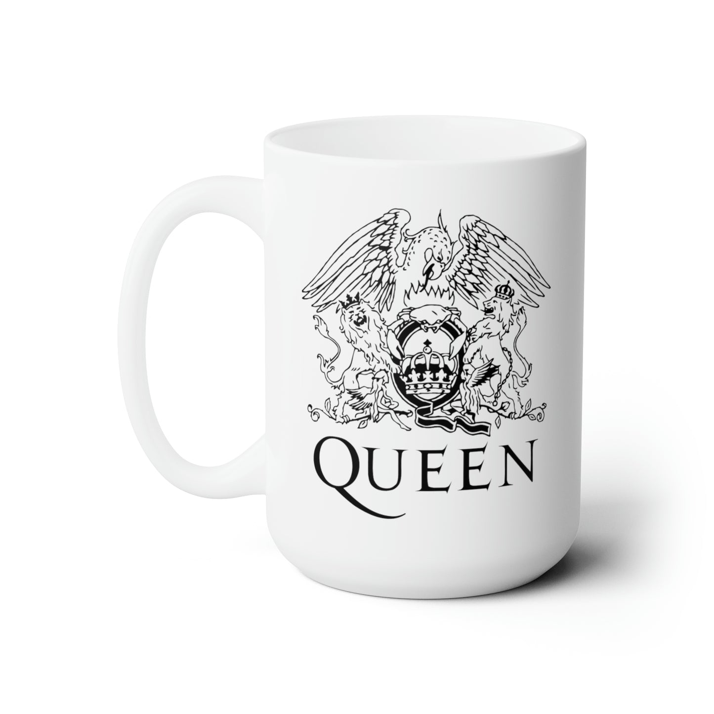 Queen Coffee Mug - Double Sided White Ceramic 15oz by TheGlassyLass.com