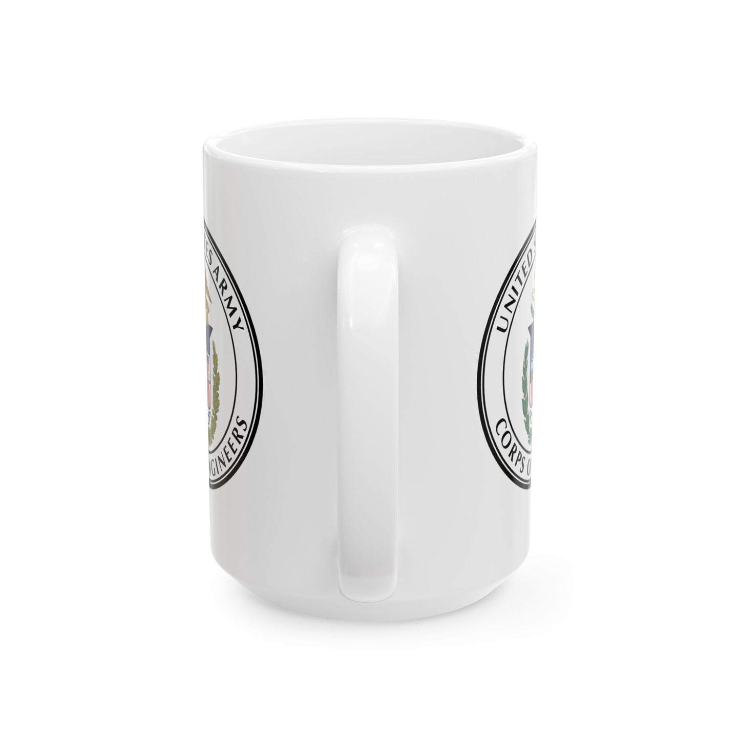 US Army Corps of Engineers Seal Coffee Mug - Double Sided White Ceramic 15oz - by TheGlassyLass.com