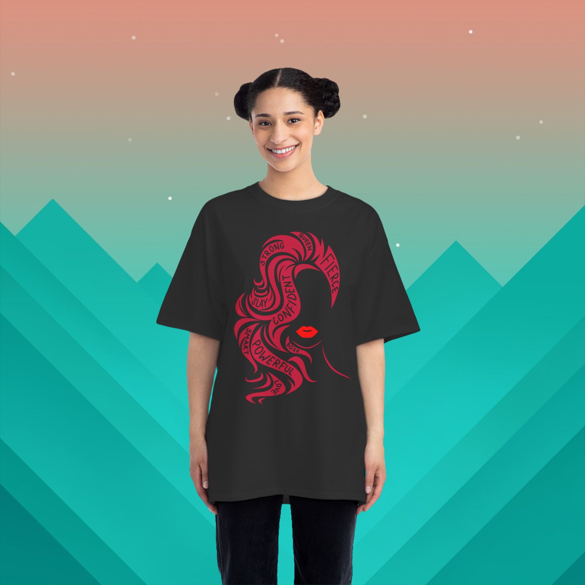 Empowered Woman T-Shirt: (Hanes Beefy-T 100% Preshrunk Cotton Custom Printed by TheGlassyLass.com