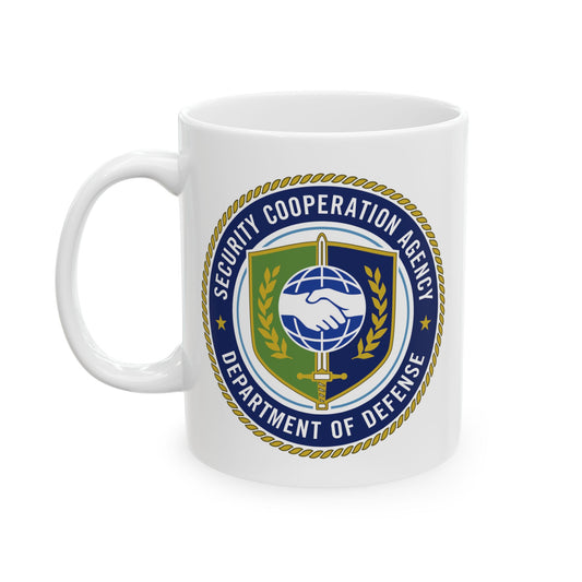 Defense Security Cooperation Agency Coffee Mug - Double Sided Print, White Ceramic, 11oz by TheGlassyLass.com