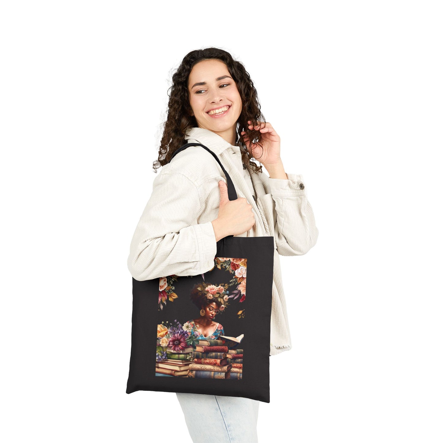 Reading Tote Bag - Heavyweight 100% Cotton Canvas by TheGlassyLass.com