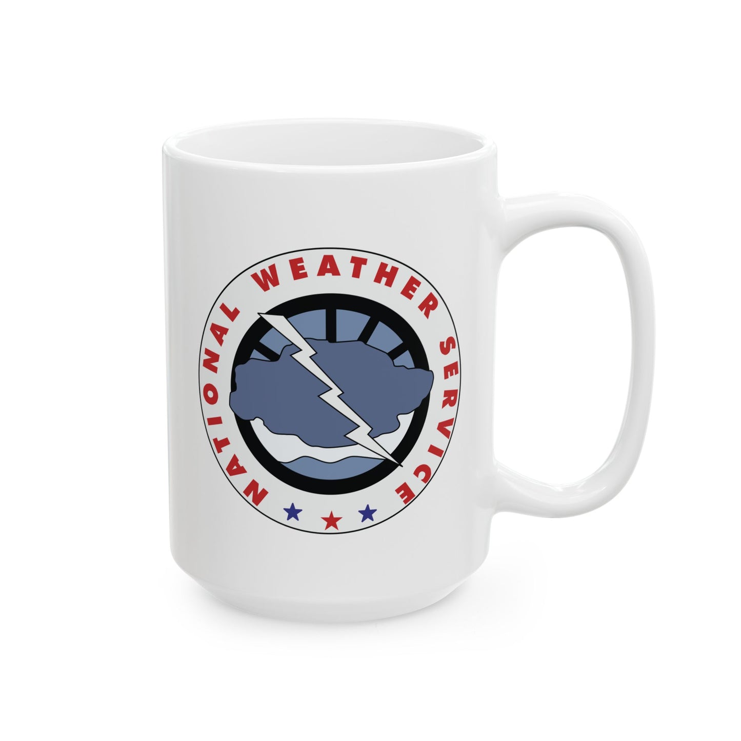 National Weather Service Coffee Mug - Double Sided White Ceramic 15oz by TheGlassyLass.com