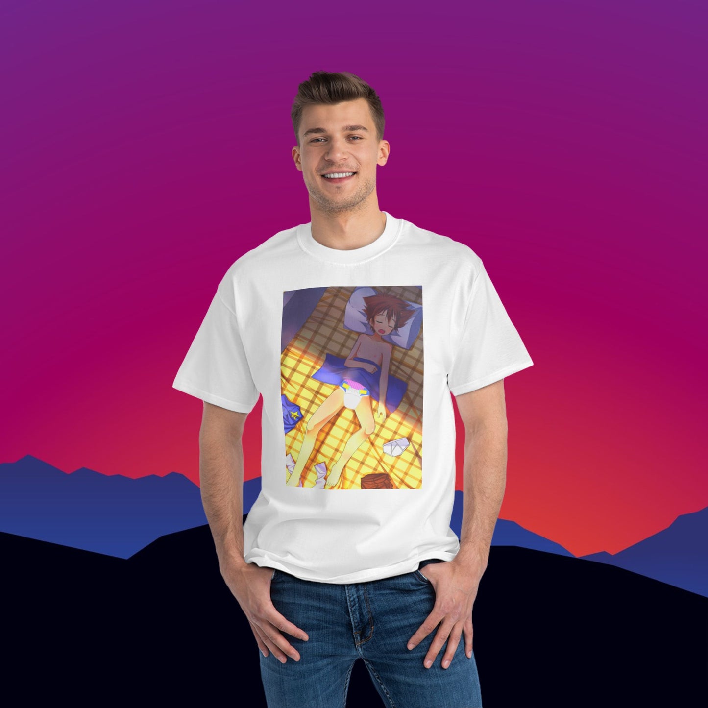 ABDL Nap Time T-Shirt: (Hanes Beefy-T 100% Preshrunk Cotton Custom Printed by TheGlassyLass.com