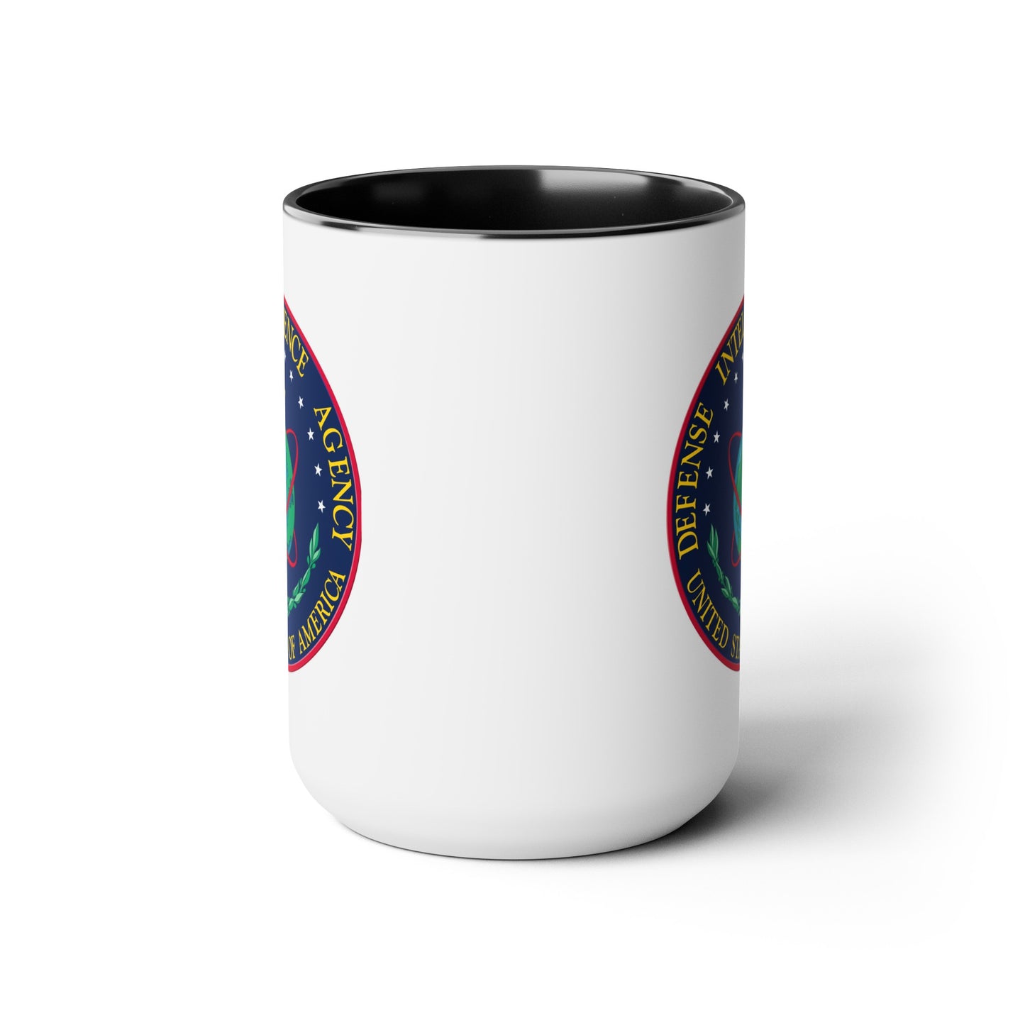 US Defense Intelligence Agency Coffee Mugs - Double Sided Black Accent White Ceramic15oz by TheGlassyLass.com