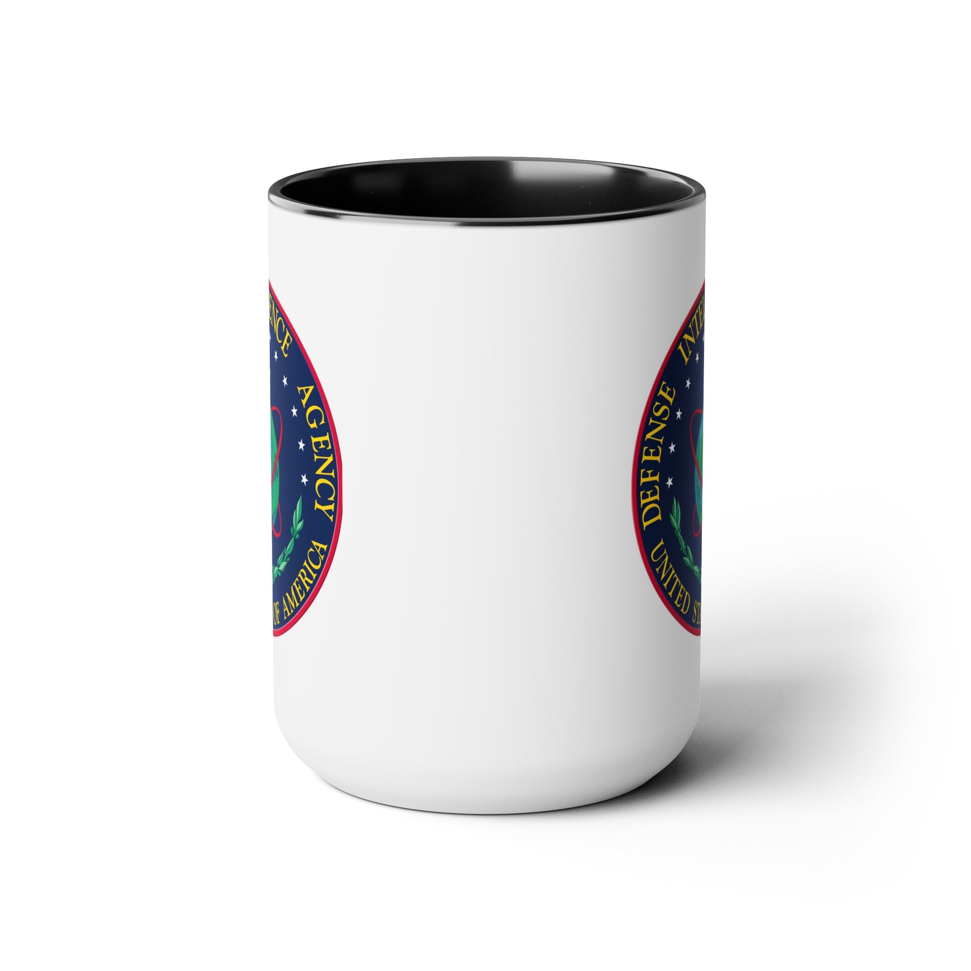 US Defense Intelligence Agency Coffee Mugs - Double Sided Black Accent White Ceramic15oz by TheGlassyLass.com
