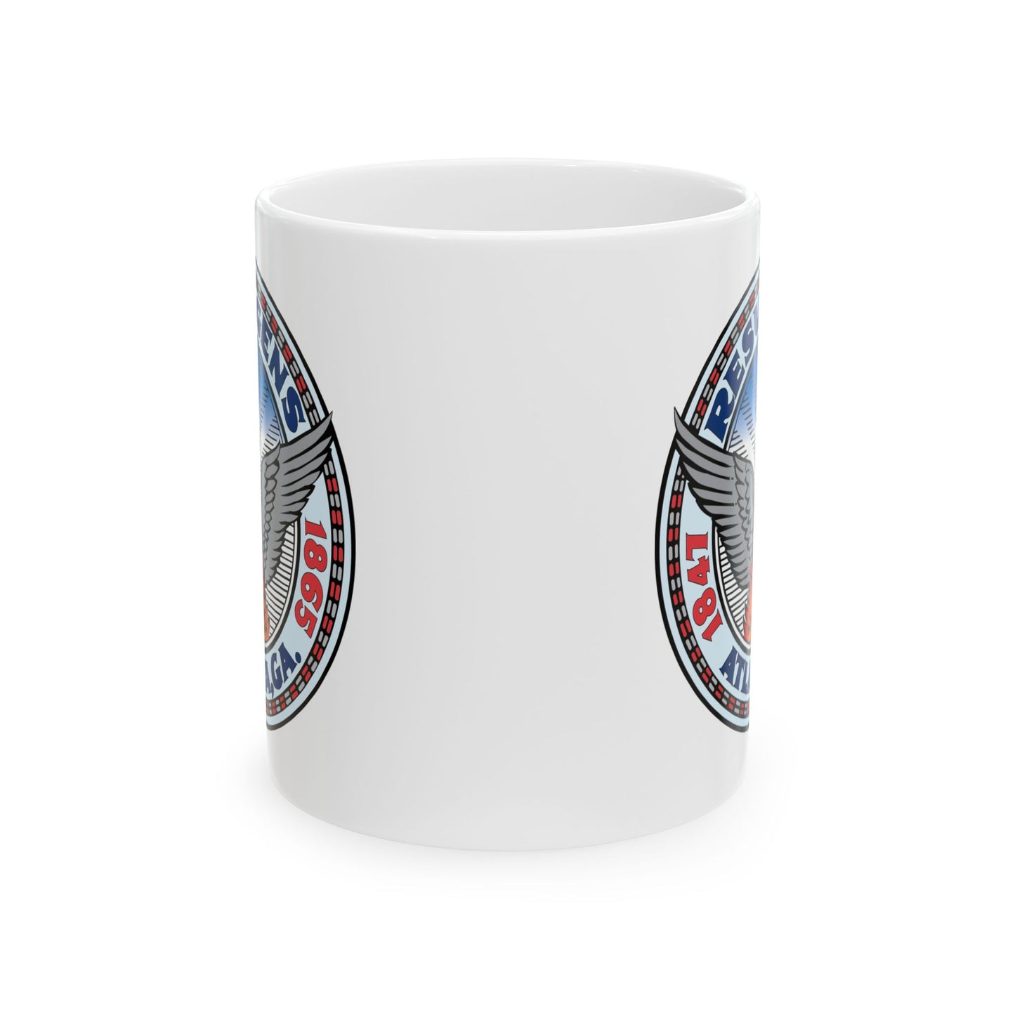 City of Atlanta Coffee Mug - Double Sided Print, White Ceramic, 11oz by TheGlassyLass.com