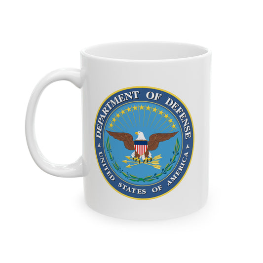 Department of Defense Coffee Mug - Double Sided White Ceramic 11oz by TheGlassyLass