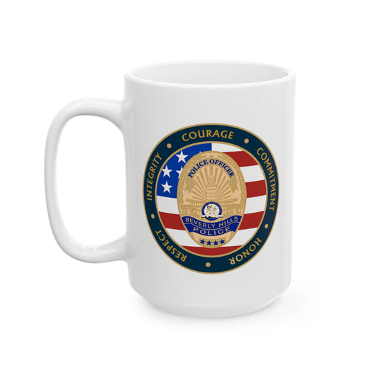 Beverly Hills Police Coffee Mug - Double Sided White Ceramic 15oz by TheGlassyLass.com