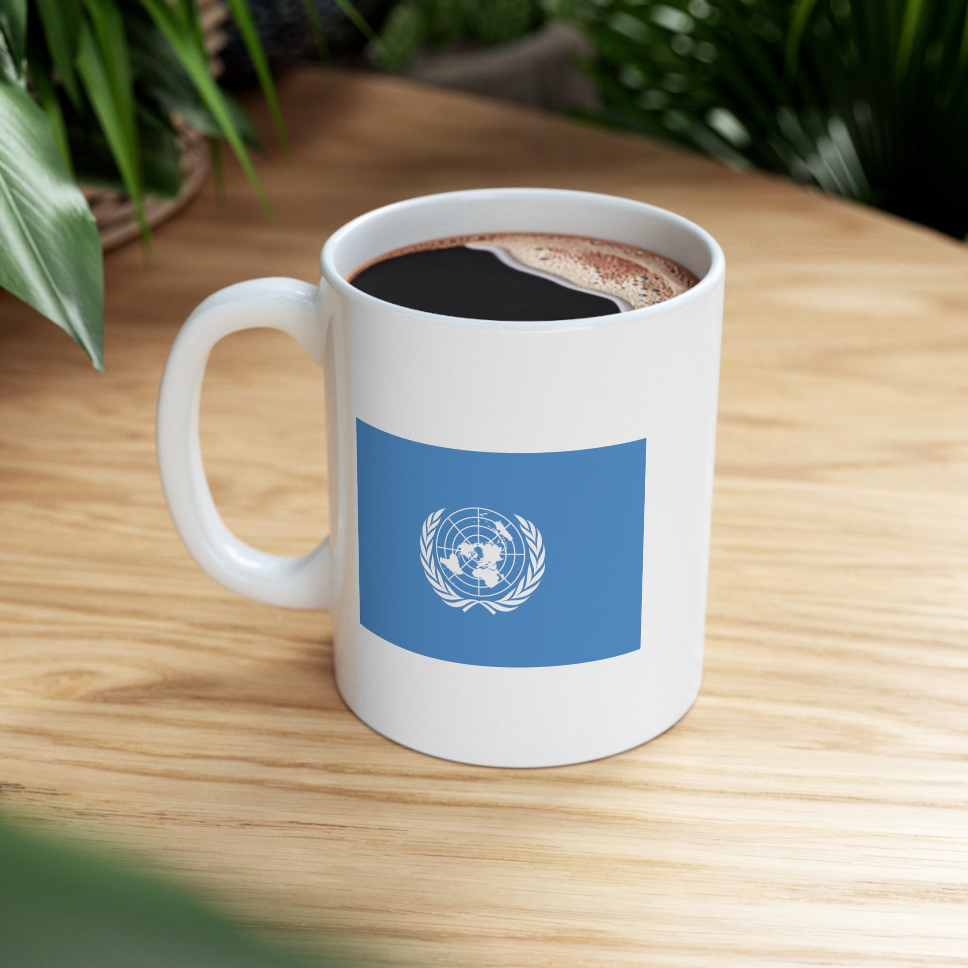 United Nations Coffee Mug - Double Sided White Ceramic 11oz by TheGlassyLass.com