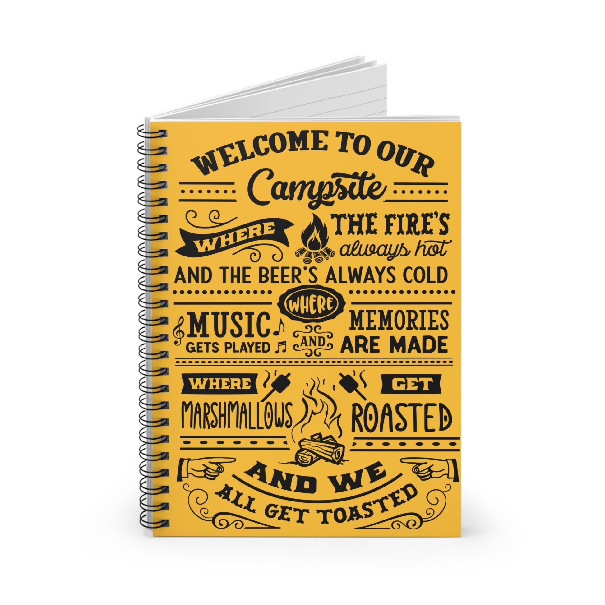 Campsite Rules: Spiral Notebook - Log Books - Journals - Diaries - and More Custom Printed by TheGlassyLass.com