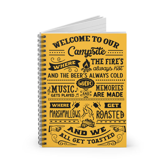 Campsite Rules: Spiral Notebook - Log Books - Journals - Diaries - and More Custom Printed by TheGlassyLass.com