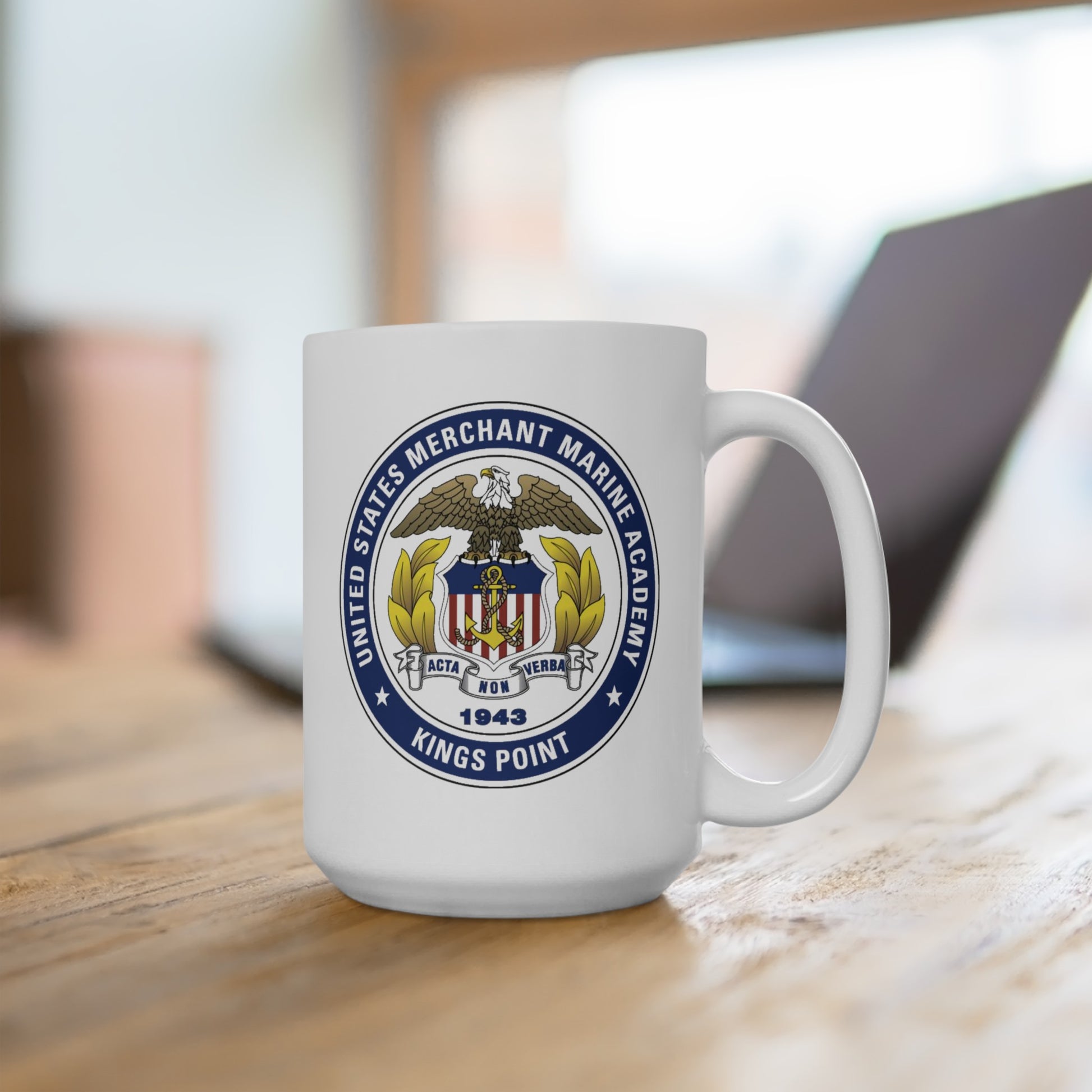 US Merchant Marine Academy Coffee Mug - Double Sided White Ceramic 15oz by TheGlassyLass.com
