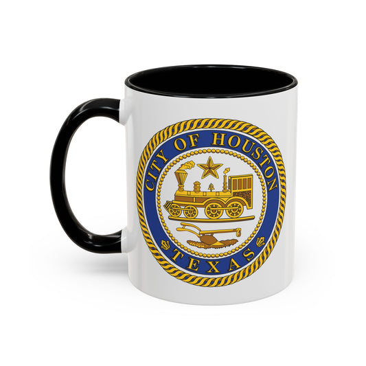 City of Houston Coffee Mug - Double Sided Print, White Ceramic, 11oz by TheGlassyLass.com