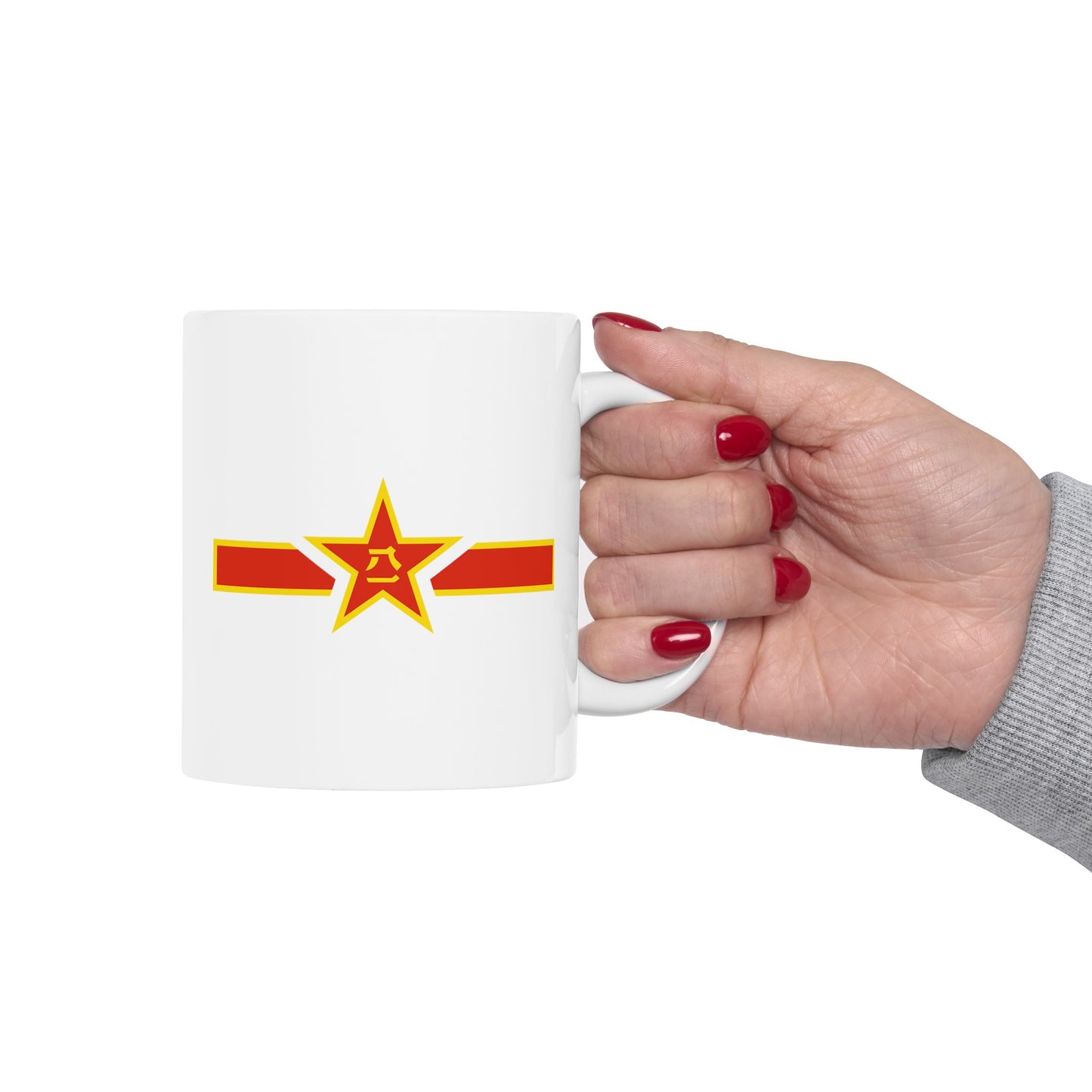 People's Republic of China Air Force Roundel - Double Sided White Ceramic Coffee Mug 11oz by TheGlassyLass